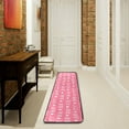 thumbnail image 1 of Dreamtimes XOXO Phrase Hearts Hallway Runner Rug 2'x6' Kitchen Rug with Rubber Backing Pink Background Non Slip Entryway Rug Runner Washable Soft Area Rug for Hallway Bedroom Kitchen Decor, 1 of 6