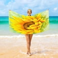 thumbnail image 1 of Dreamtimes Yellow and Orange Sunflower Beach Towel Microfiber, 31"x 71" Large Quick Dry Travel Towel Beach Blanket for Women Men Travel Swim Camping Holiday, 1 of 3