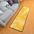 thumbnail image 1 of Dreamtimes Yellow Strata Marbling Hallway Runner Rug 2'x6' Kitchen Rug with Rubber Backing Veining Texture Non Slip Entryway Rug Runner Washable Soft Area Rug for Hallway Bedroom Kitchen Decor, 1 of 6