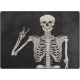 thumbnail image 1 of Dreamtimes Yes Skull Area Rug, 4'x5' Pet & Child Friendly Carpet for Living Room Bedroom Dining Room,Indoor Outdoor Soft Rug Washable Non Slip Comfortable Area Rug, 1 of 6