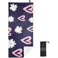 thumbnail image 1 of DreamtimesLove and Little Flowers Microfiber Quick Drying Beach Towel with a Carrying Bag Absorbent and Sand Free Towel for Kids Teens Adults Travel Gym Camping Pool Yoga Outdoor and Picnic, 1 of 7