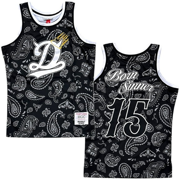Dreamville Records J. Cole Men's Headgear Classics Embroidered Basketball Jersey (Large, Black)
