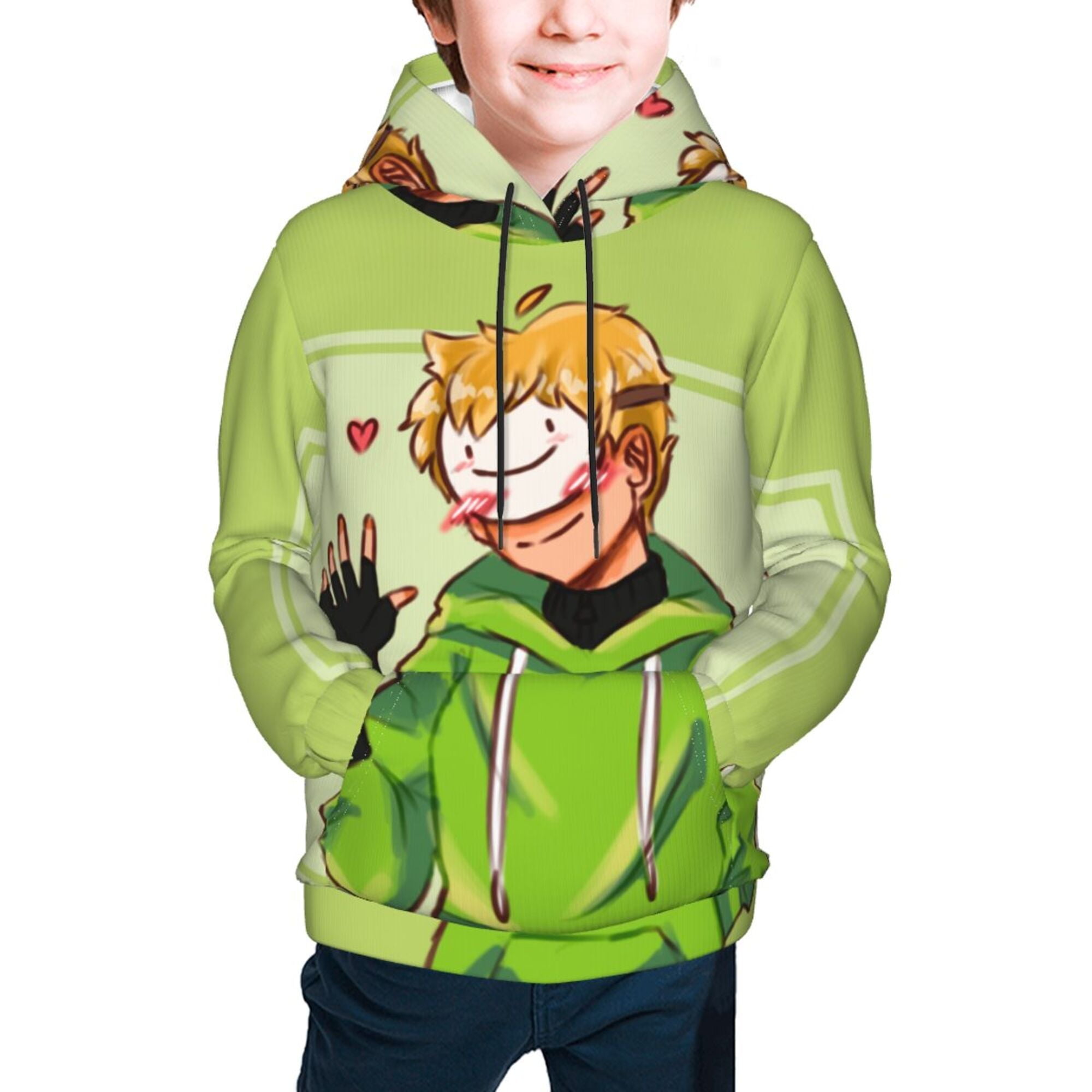 Dreamwastaken Kids Hoodie 3D Print Sweatshirt Soft Pullover Hooded with Big Pockets Fans Gifts for Boys or Girls Large