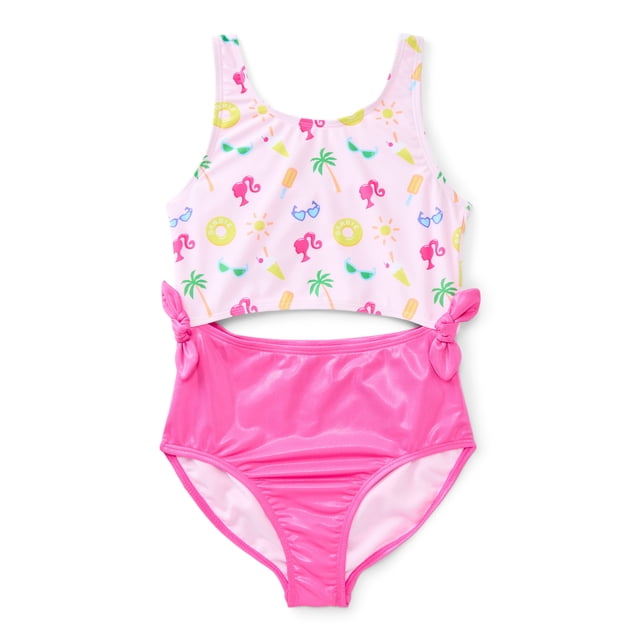 Dreamwave Apparel Girls Barbie Character Swimsuit One-Piece, Sizes 4-12