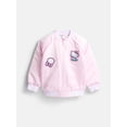 thumbnail image 1 of Hello Kitty Girls' Graphic Patch Varsity Sateen Jacket with Long Sleeves, Sizes 4-12, 1 of 4
