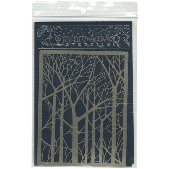 Dreamweaver Metal Stencil 4"X6.75"-Bare Trees, Pk 1, Dreamweaver