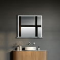 thumbnail image 1 of Dreamwerks 36"W x 32"H Brushed Nickel Framed LED Mirror with Integrated Cell Phone Charger, 1 of 10