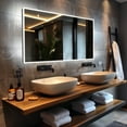 thumbnail image 1 of Dreamwerks 60" W x 36" H Frameless LED Mirror with Integrated Touch Switch, 1 of 8