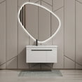 thumbnail image 1 of Dreamwerks Eva 40" W x 37.9" H Irregular Shaped LED Lighted Mirror with Dimmer & Defogger, 1 of 9
