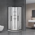 thumbnail image 1 of Dreamwerks Monaco 38 in. x 38 in. Round Shower Kit in Black with Base, and Walls, 1 of 14