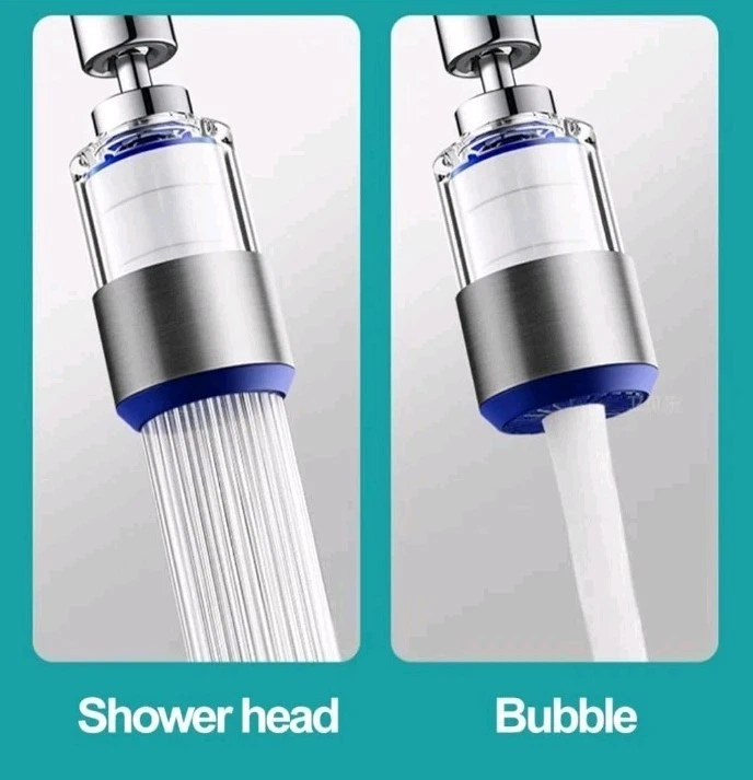 Dreamwills 360-Degree Swivel Faucet Aerator With Filter, Grey, Chrome