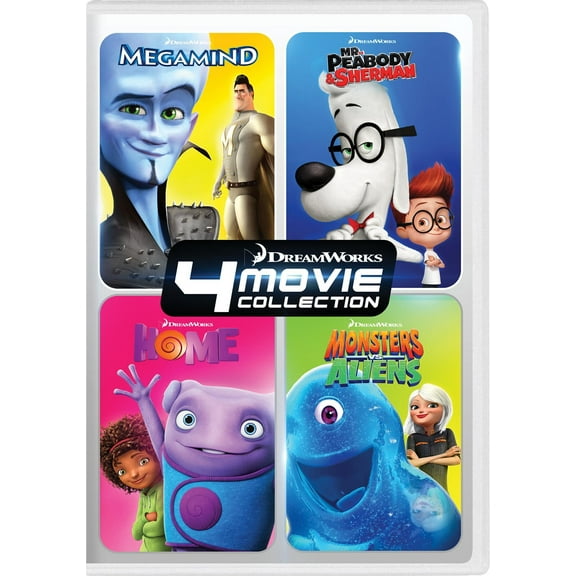 Dreamworks 4-Movie Collection (Megamind / Monsters vs Aliens / Home / Mr. Peabody & Sherman) (Walmart Exclusive) (DVD)