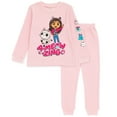 thumbnail image 1 of Dreamworks Gabby's Dollhouse Pandy Paws Cakey Cat MerCat Toddler Girls Thermal T-Shirt Pants Pink 2T, 1 of 5