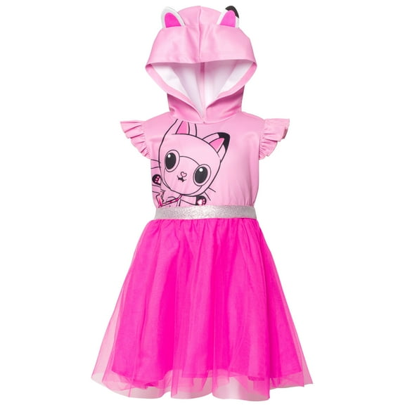 Dreamworks Gabby's Dollhouse Pandy Paws Little Girls Mesh Cosplay Tulle Dress Toddler to Big Kid