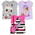 thumbnail image 1 of Dreamworks Gabby's Dollhouse Pandy Paws MerCat Toddler Girls 3 Pack T-Shirts Toddler to Big Kid, 1 of 5
