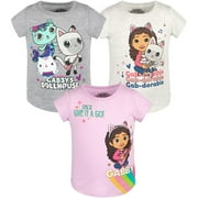 Dreamworks Gabbys Dollhouse Pandy Paws Toddler Girls 3 Pack T-Shirts