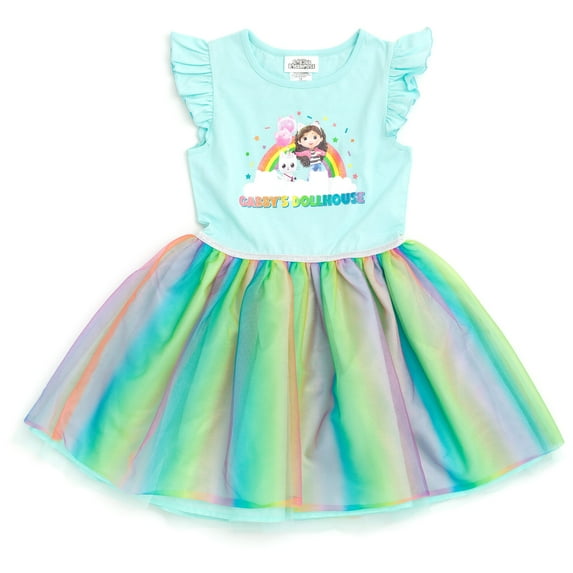Dreamworks Gabby's Dollhouse Pandy Paws Toddler Girls Tulle Dress Toddler to Big Kid