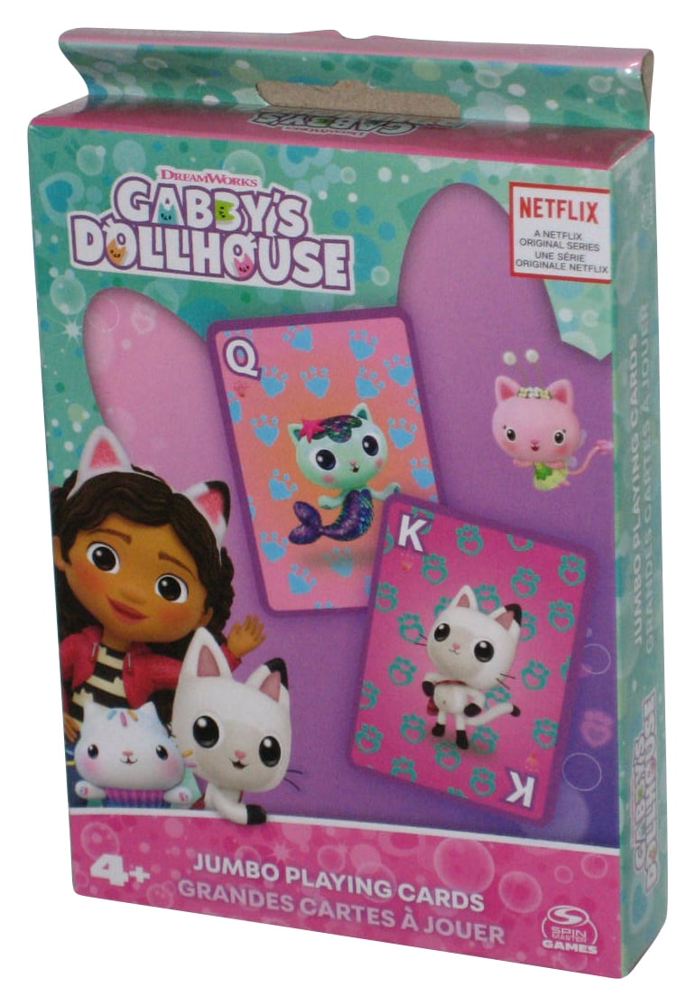 Dreamworks Gabby's Dollhouse - Jumbo Playing Cards for Kids by Spin