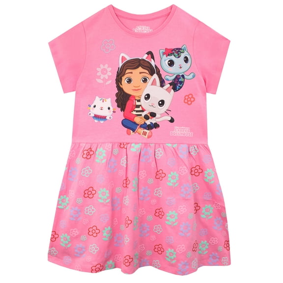 Dreamworks Girls Gabbys Dollhouse Dress Pink Sizes 4-10