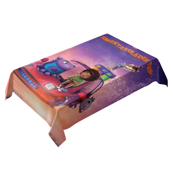Dreamworks Home-theme square tablecloth has an iconic print, fits most tables, and is easy to care for perfect gifts for fans friends and family55" x 71"140*180cm