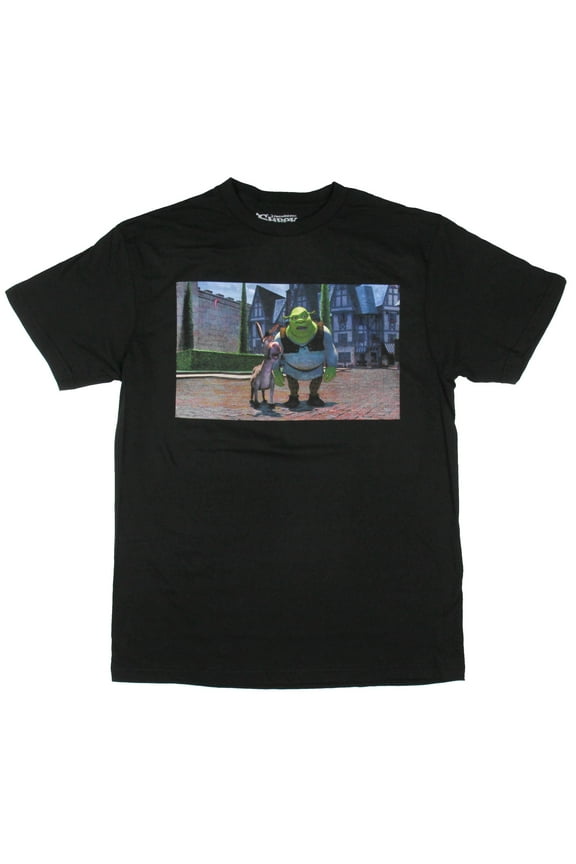 Dreamworks Men's Shrek And Donkey It's Too Quiet Graphic Print Adult T-Shirt