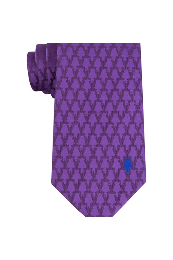 Mens Branch Silhouette Self-tied Necktie, Purple, Classic (57 To 59 in.)