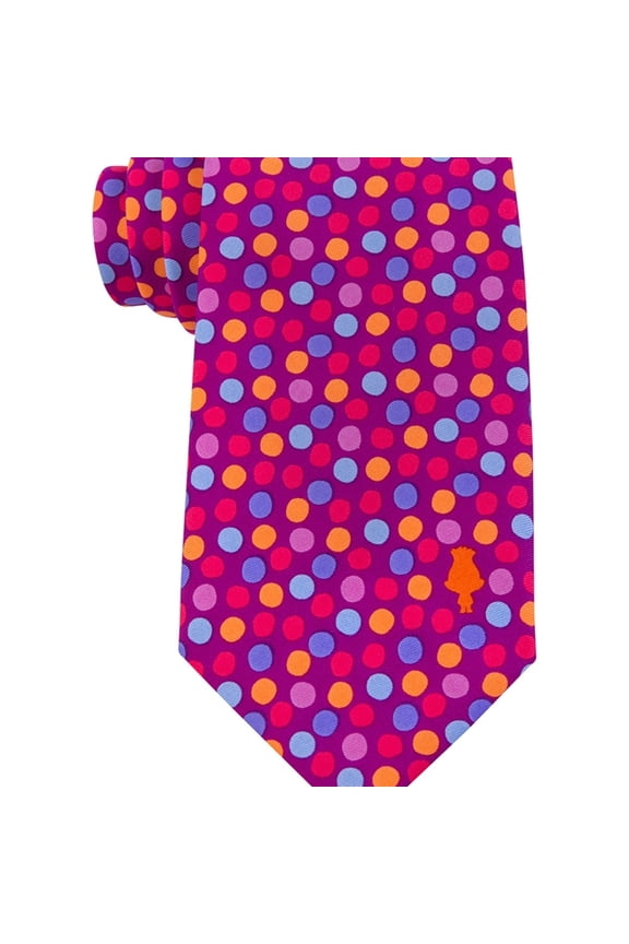 Mens Dots N Branch Self-tied Necktie, Purple, Classic (57 To 59 in.)