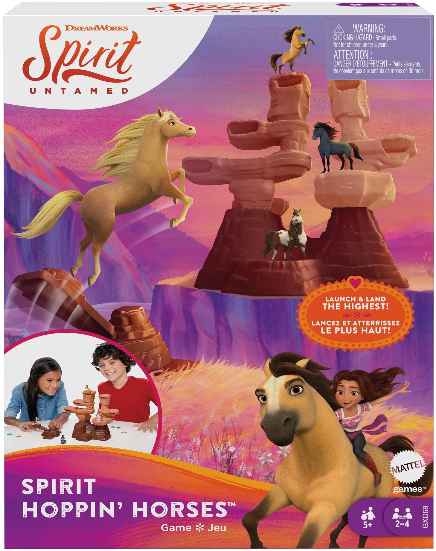 Dreamworks Spirit Untamed Spirit Hoppin' Horses Kids Game with Small