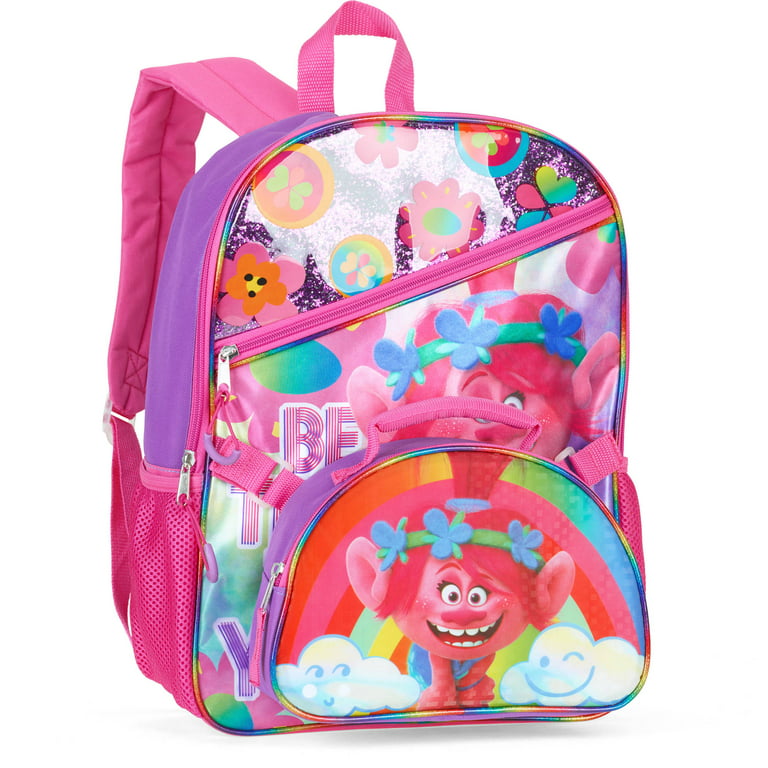 TROLLS POPPY Girls 5-Piece School Backpack Lunch Box Book Bag Gift Toy 16  NEW