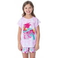 thumbnail image 1 of Dreamworks Trolls Girls' Poppy Happy Sleep Pajama Set Shorts Crewneck, 1 of 6