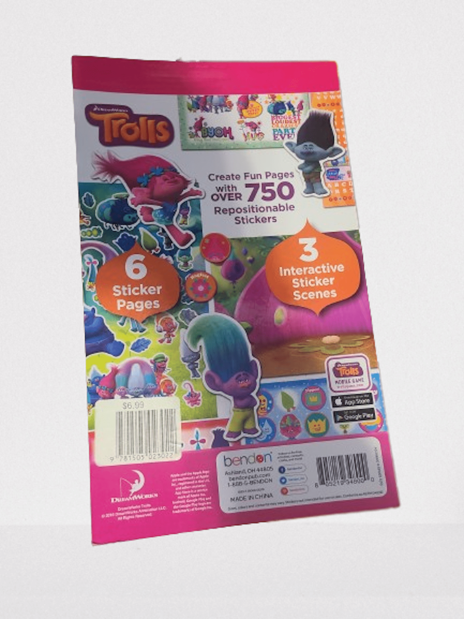 Dreamworks Trolls Sticker Activity Pad with Play Scenes - 750 Reusable Stickers