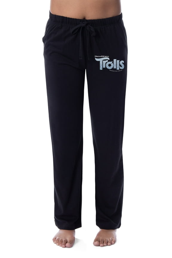 Dreamworks Trolls Womens' Movie Film Title Logo Character Sleep Pajama Pants