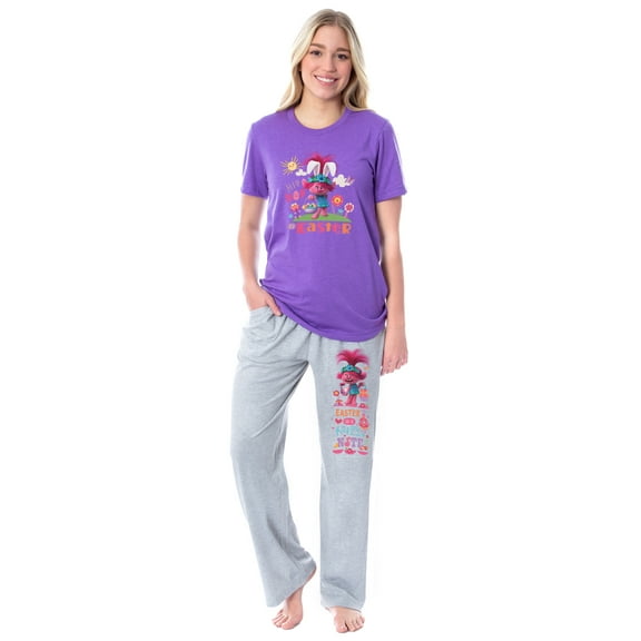Dreamworks Trolls Womens' Poppy Hip Hop It's Easter Sleep Pajama Set
