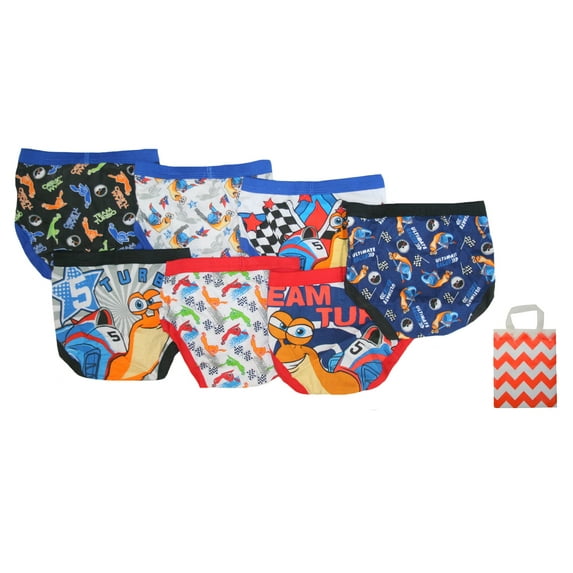 Dreamworks Turbo Toddler Boys Briefs with Gift Bag (2T-3T)
