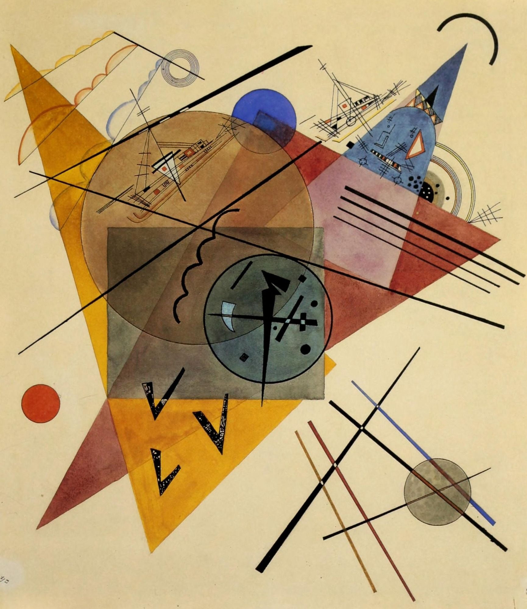Dreamy 1923 Canvas Art - Wassily Kandinsky (18 x 24)