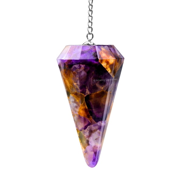 Dreamy Amethyst Crystal Pendulum for Dowsing, Natural Divination Pendulum for Meditation and Spiritual Practice