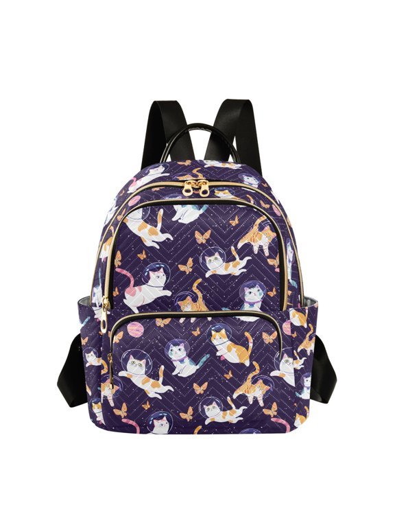 Dreamy Astronaut Cat Fashion Backpack for Women Lightweight College Travel Casual Daypack