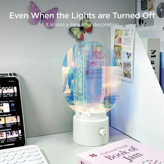 Dreamy Aurora Night Light Plastic Portable Version with Northern Lights Effect, Battery-Operated for Bedroom & Couples' Decor