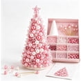 thumbnail image 1 of Dreamy Beaded Christmas Tree DIY Kit, Handmade Holiday Craft Set | Creative Christmas Tree Decoration Project for Adults Teens Tabletop Home Decor (Pink), 1 of 6