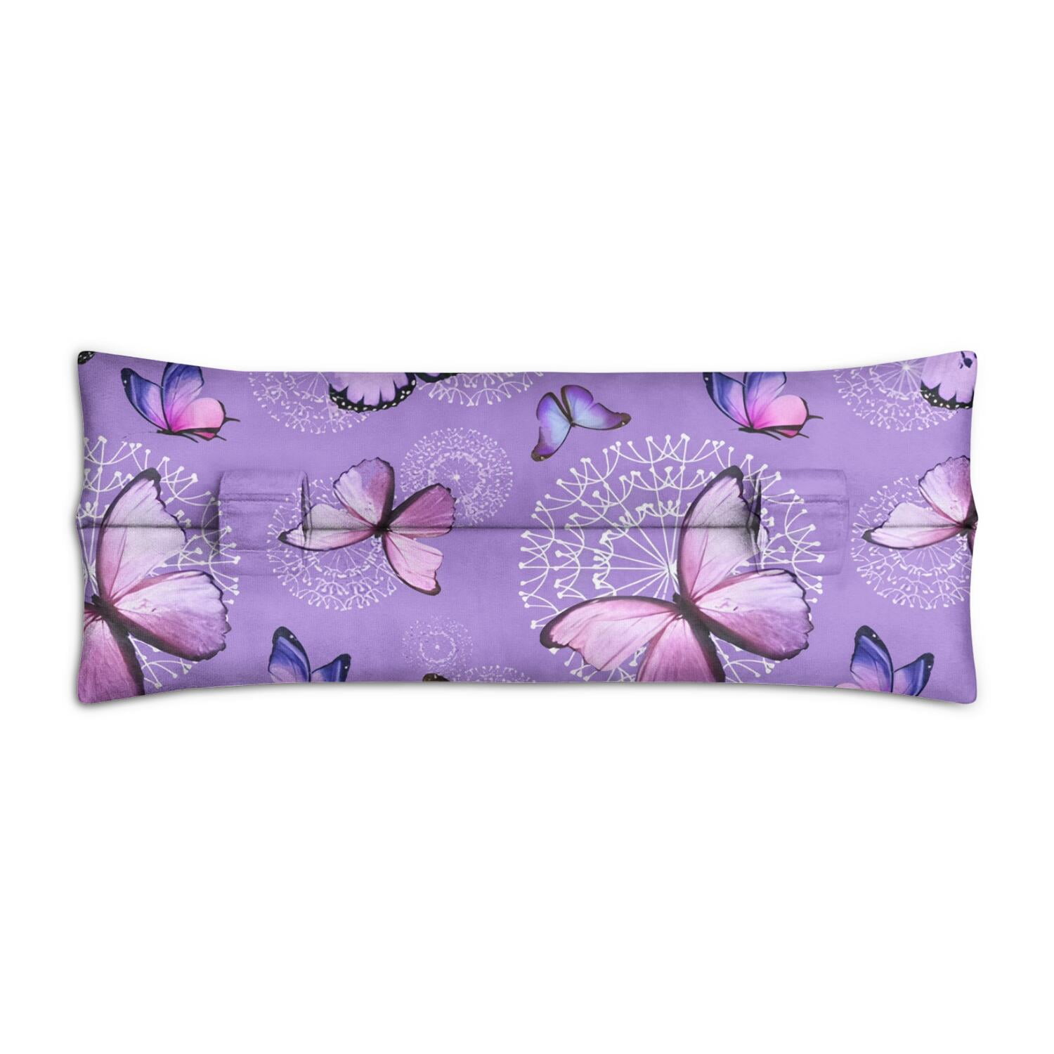 Dreamy Butterfly Print Seatbelt Pillow - Post-Surgery Recovery Cushion for Mastectomy & Heart Procedures - Soft Floral Car Travel Pillow for Women