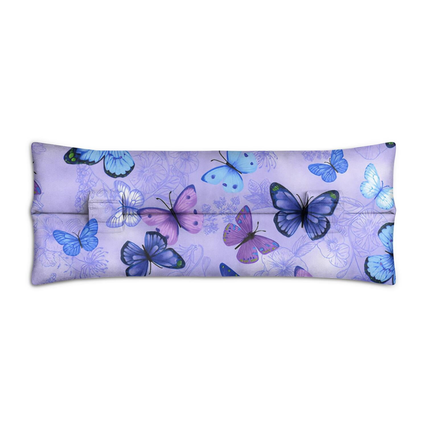 Dreamy Butterfly Print Seatbelt Pillow - Post-Surgery Recovery Cushion for Mastectomy & Heart Procedures - Soft Floral Car Travel Pillow for Women