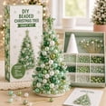 thumbnail image 1 of Dreamy Candy Style Christmas Tree Pearl Beaded Art DIY Craft Kit, 3D Sparkling Gentle Color Pearls Diamond Beads Craft Kit for Holiday Table Mantel Window Home Decoration Festive Friendship Gift, 1 of 5