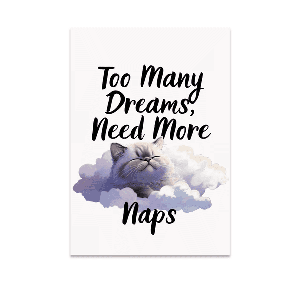 Dreamy Cat Wall Art - Cat Mom - 13x19 Poster Print