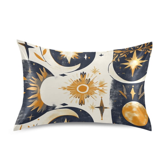 Dreamy Celestial Design Satin Pillowcase 20''x26'' Double-Sided Print Soft Wrinkle Resistant