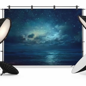 Dreamy Clouds Photography Backdrop 7x5FT, Starry Sky Blue Romantic Mysterious Natural Photo Backdrops, Background for Photography Studio Photo Studio Background, Back Drop for Photoshoot