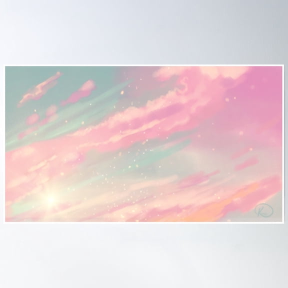 Dreamy Clouds Poster Wall Art, Modern Wall Decor, 12x18 UNFRAMED
