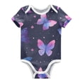 thumbnail image 1 of Dreamy Color Butterflies Pure Cotton Bodysuit Short Sleeve Pajamas One-Piece Romper Unisex 2T, 1 of 6