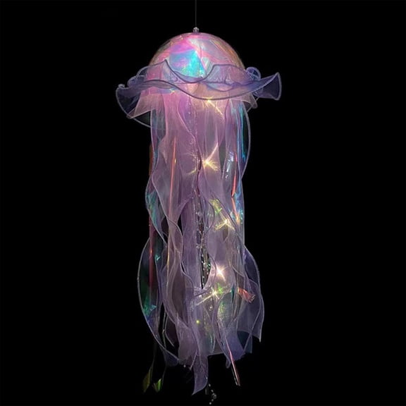 Dreamy Color Jellyfish Hanging Lights, Ocean Theme LED Jelly-fish Lanterns,for Mermaid Theme Party Under The Sea Party,Lanterns Deacoration for Bedroom,Living Room,Patio Lawn Pathway Landscape