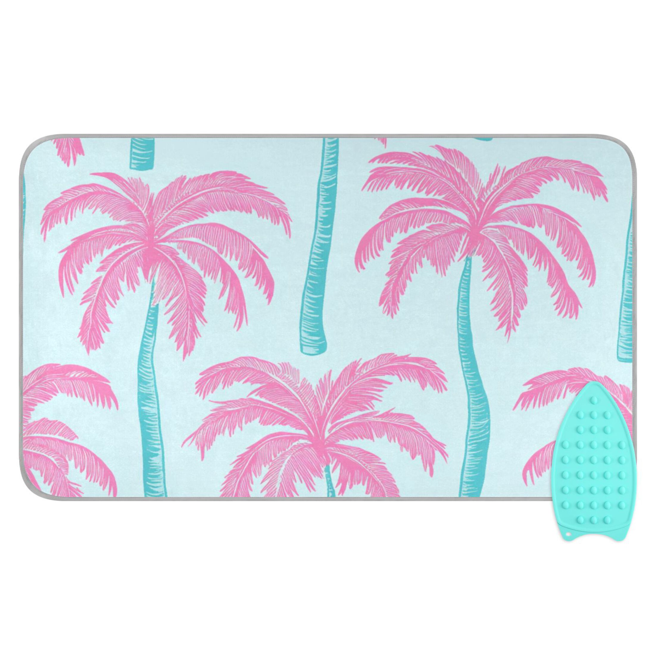 Dreamy Color Palm Trees Ironing Mat Blanket Portable Travel Ironing Pad Heat Resistant Pad 47.2" x 27.6”