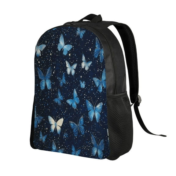Dreamy Colored Butterfly Backpack Double Shoulder Backpack Durable, Spacious, Ergonomic Design for Travel, Work & Outdoor Use